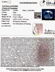 4.01/CT Natural Blue Sapphire with Govt Lab Certificate-BLUSA9S